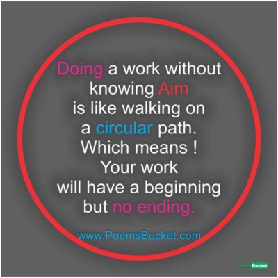Without Knowing Aim - Motivational Quotes