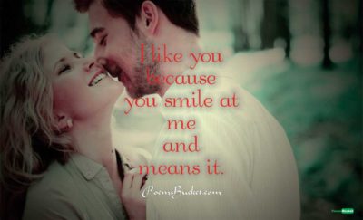 I Like You Because You Smile - Smile Quotes
