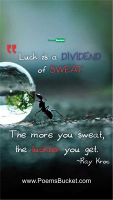 Luck Is Dividend Of - Motivational Quotes