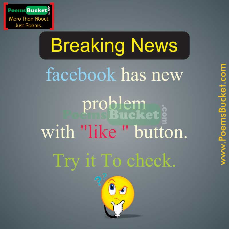 Facebook Has New Problem With - English Jokes - Poems Bucket
