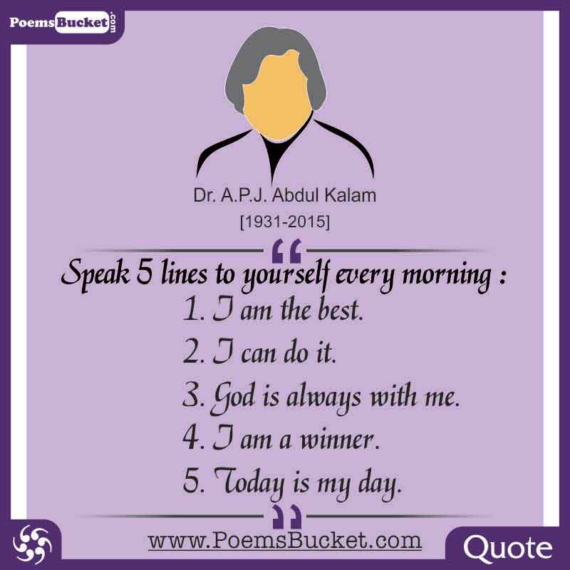 Top 21 Inspirational Quotes By Dr Apj Abdul Kalam