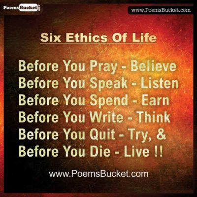 Six Ethics Of Life