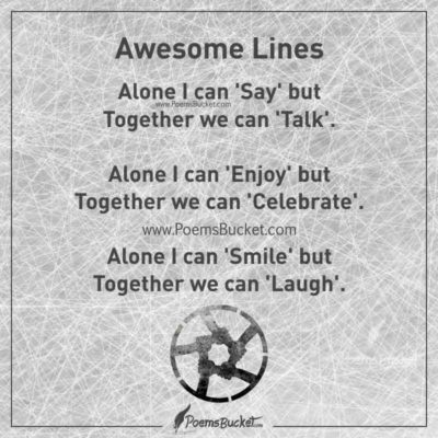 Awesome Lines To Differentiate Between Alone And Together