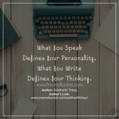 What You Write Defines Your - Thought